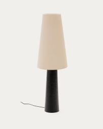 Senni table lamp with a metal base in a black painted finish