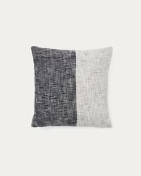 Dalel grey cotton cushion cover, 45 x 45 cm