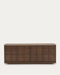 Credenza Onix di impiallacciatura in noce con finitura scura 200 x 80 cm FSC Mix Credit