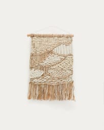 Prak wall tapestry in a multi-coloured wool and jute mix, 70 x 105 cm