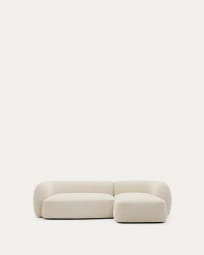 Martina modulares Sofa 3-Sitzer mit Chaiselongue rechts Farbe Ecru 287 cm