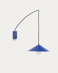 Kally wall lamp in a blue painted finish