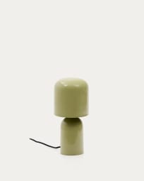 Monze table lamp in light green painted metal UK adapter