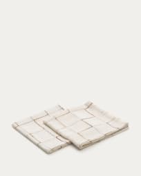 Ensemble Ersen de 2 serviettes 100 % coton blanc