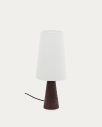 Amire table lamp made of wood in a dark finish