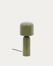 Monze table lamp in green painted metal