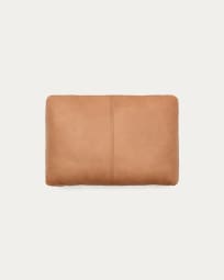 Blok brown leather cushion 40 x 60 cm