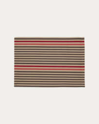 Set met 2 Odisa placemats van katoen, veelkleurig gestreept