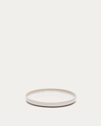 Plato de postre Uilo de cerámica blanco