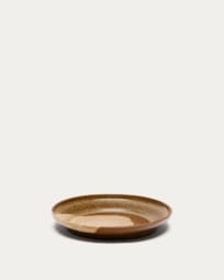 Brown ceramic Nagoli dessert plate