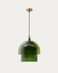 Vitri green glass ceiling lamp, Ø 40 cm