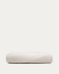 Kaeli voetenbankhoes in ecru bouclé Ø 43 cm