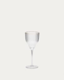 Ayan transparent wine glass, with a gold feature, 33 cl