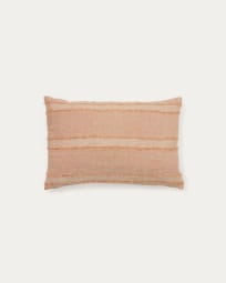 Neris terracotta 100% linen cushion cover 40 x 60cm