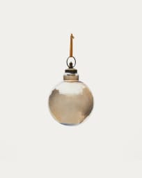 Piril Christmas bauble made of brown recycled glass, Ø 15 cm