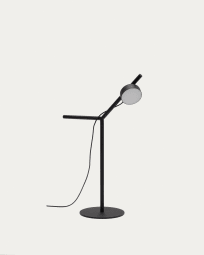 Orey black metal table lamp with multi-position spotlight