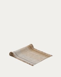 Chemin de table Lenva en jute avec franges 150 x 55 cm