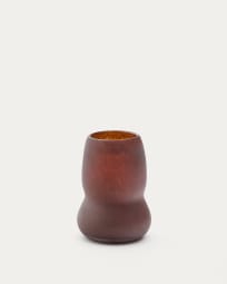 Crila brown glass vase, 20 cm
