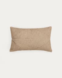 Nayru 100% cotton cushion cover with beige jute embroidery 30 x 50cm