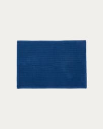 Badematte Erona 100% recycelte Baumwolle Blau 50 x 70 cm