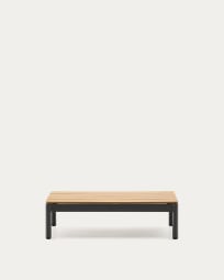 Couchtisch Sorells aus grauem Aluminium und Teakholz 52,4 x 91 cm FSC 100%