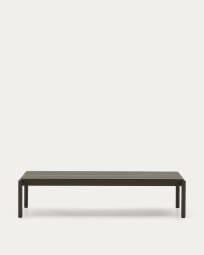 Sorells coffee table in green aluminum 63 x 144,6 cm