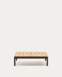 Mesa de centro Sorells de aluminio verde y madera de teca 89 x 91 cm FSC 100%