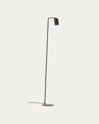 Manie metal floor lamp with black cast-iron-effect finish