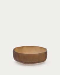 Terrava brown glass vase 10cm