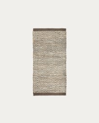 Tapis Arpe jacquard en jute beige 70 x 140 cm
