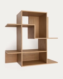 Scaffalatura modulare Ina in impiallacciatura di rovere con finitura in tono naturale 80x80 cm FSC 100%