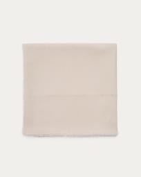 Nappe Nuvet 100 % coton effet effiloché beige 170 x 250 cm