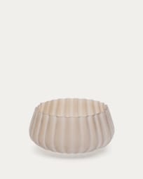 Lumia beige glass vase 16cm