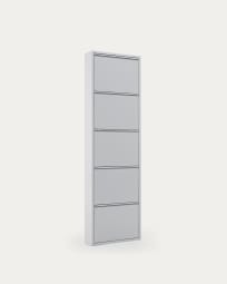 Ode Schuhregal 50 x 168,5 cm 5-türig in grau