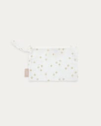 Olna toiletries bag in 100% cotton with a sun print
