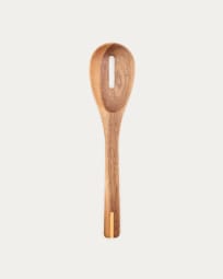 Cuchara con agujero Zairin de madera de acacia FSC 100% y metal