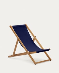 Klappbarer Outdoor-Liegestuhl Adredna in Blau aus massivem Akazienholz FSC 100%