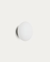 Wandleuchte Bamila aus Rauchglas und Nickel Ø 15 cm