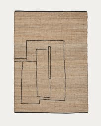 Tapis Velira graphique en jute 200 x 300 cm