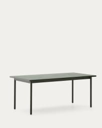 Τραπέζι outdoor Maurina από γαλβανισμένο ατσάλι και πράσινα πλακάκια 223 x 101 εκ.
