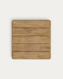 Tampo de mesa quadrado Saura de madeira de acácia acabamento natural 70 x 70 cm FSC 100%