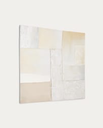Làmina abstracte Pineda blanc 95 x 95 cm