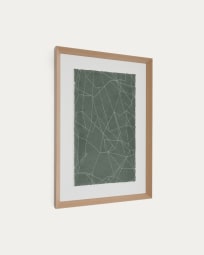 Durkan abstract picture on green recycled paper 100 x 70cm
