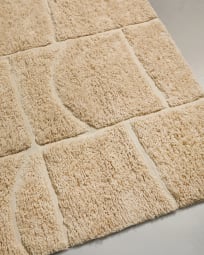 Nak ecru wool jacquard rug, 200 x 300 cm