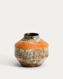 Estin multicolour ceramic vase, 16.5 cm