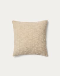 Mevia cushion cover in beige linen blend 50 x 50 cm