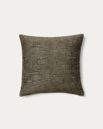 Machiel cushion cover in black and white viscose jacquard 50 x 50 cm