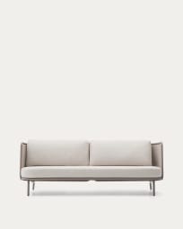3θέσιος καναπές outdoor Sedalis από αλουμίνιο και taupe σκοινί 210εκ