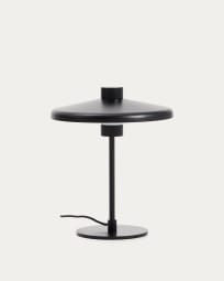 Nuvira table lamp in black satin metal