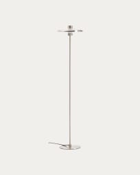 Nuvira floor lamp in light grey brushed metal